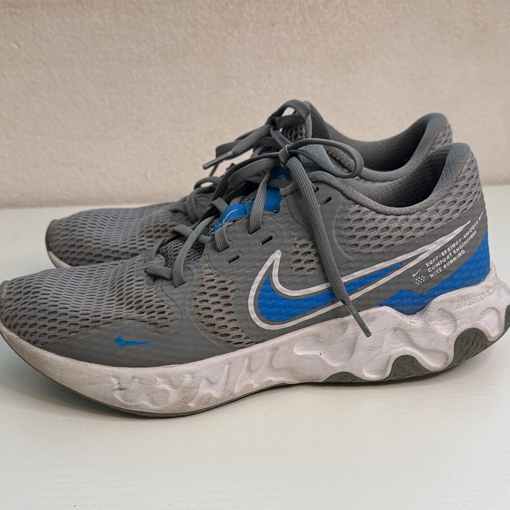 Nike Renew Ride 2 men’s Running shoes Gray and blue Accents size 8 - Picture 3 of 9